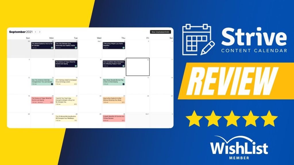 Strive WordPress Content Calendar review