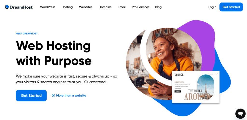 DreamHost membership website hosting