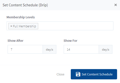 WishList Member Content Scheduler - Drip Content