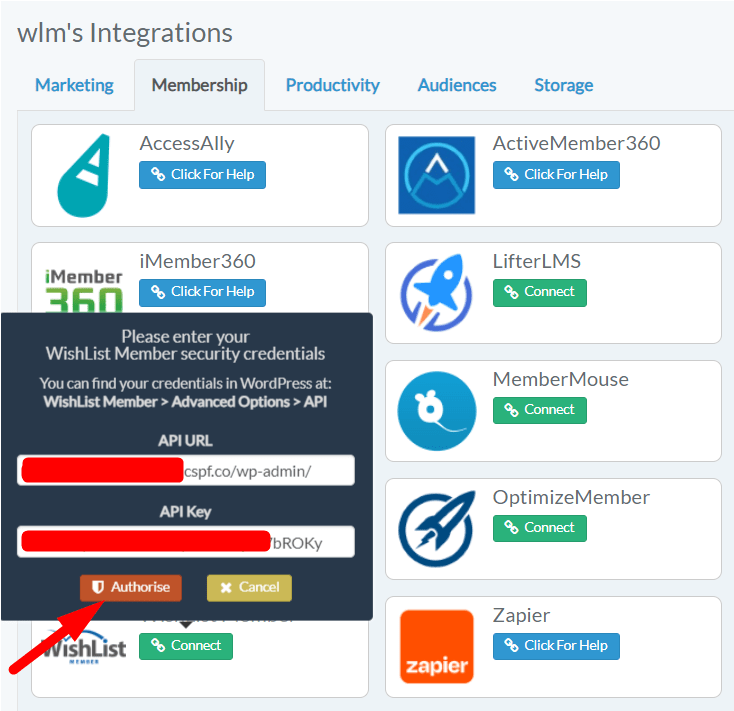 ResponseSuite Integration with WishList Member - Security Credentials