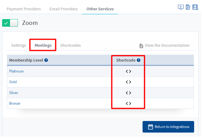 WishList Member Integration with Zoom - Shortcodes