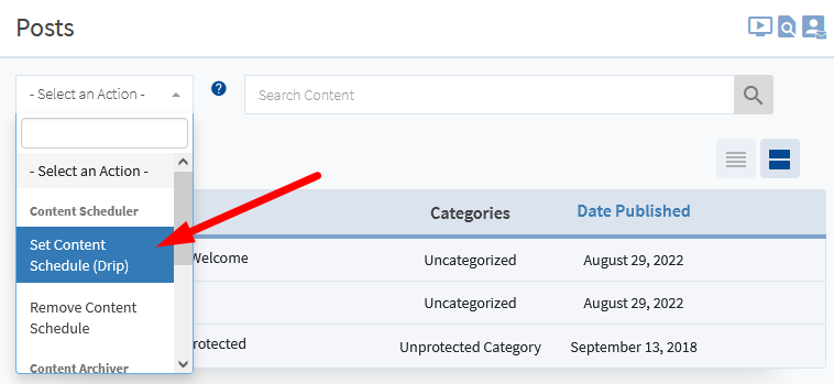 Content Scheduler - Drip Content