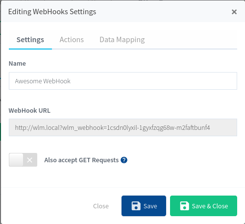 Webhooks Integration with WishList Member