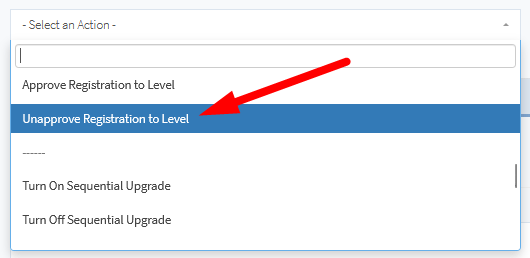 Bulk Edit Existing Members in WishList Member - Unapprove Registration to Level