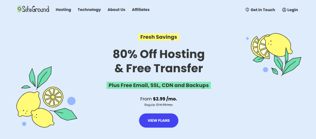 SiteGround membership website hosting