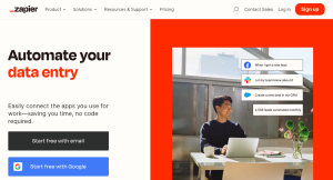 Zapier homepage